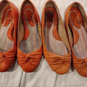 Born leather slip-ons orange leather patted insoles size 6 2 for 1 Pricing